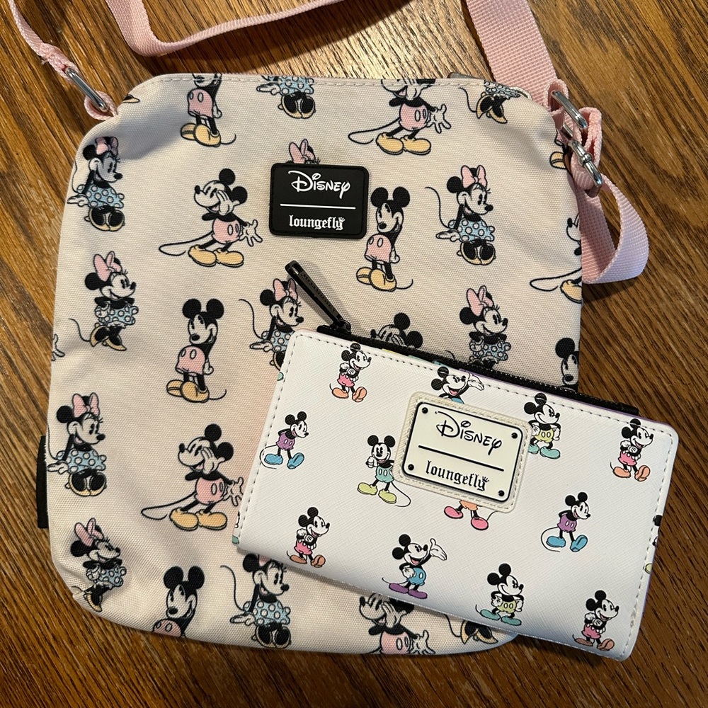 Disney Loungefly crossbody and wallet